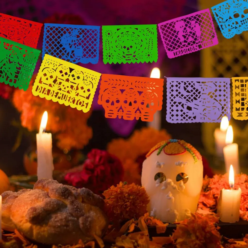 Day of the Dead Papel Picado - Paper (4 Pack), Exclusive Designs