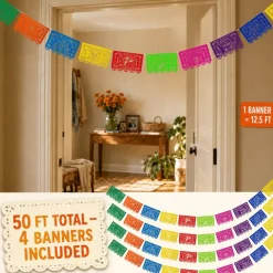 Day of the Dead Papel Picado - Paper (4 Pack), Exclusive Designs