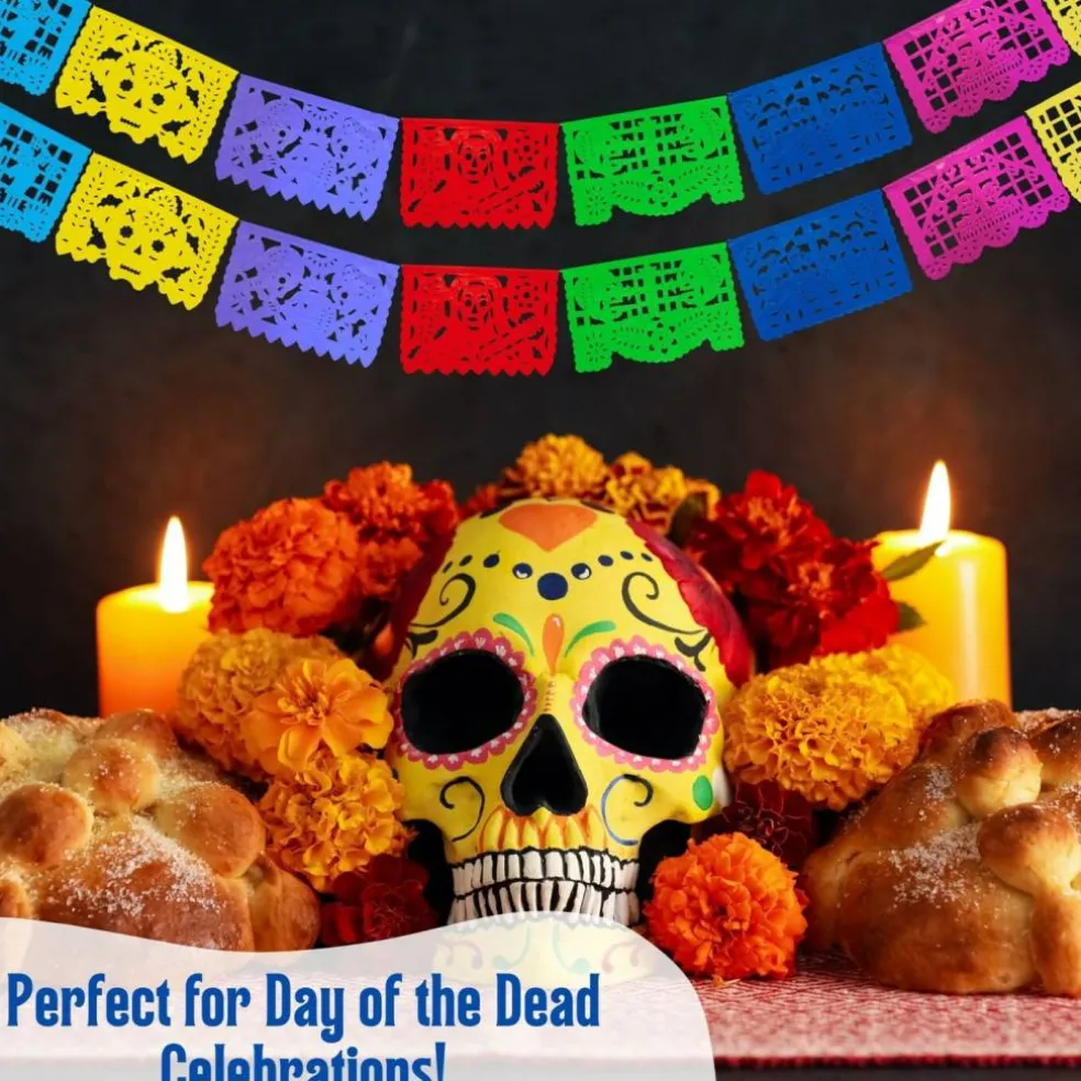 Day of the Dead Papel Picado - Paper (4 Pack), Exclusive Designs