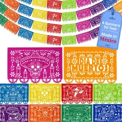 Day of the Dead Papel Picado - Paper (4 Pack), Exclusive Designs