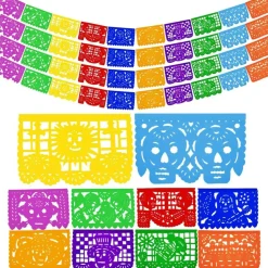 Day of the Dead Papel Picado - Paper (4 Pack), Exclusive Designs