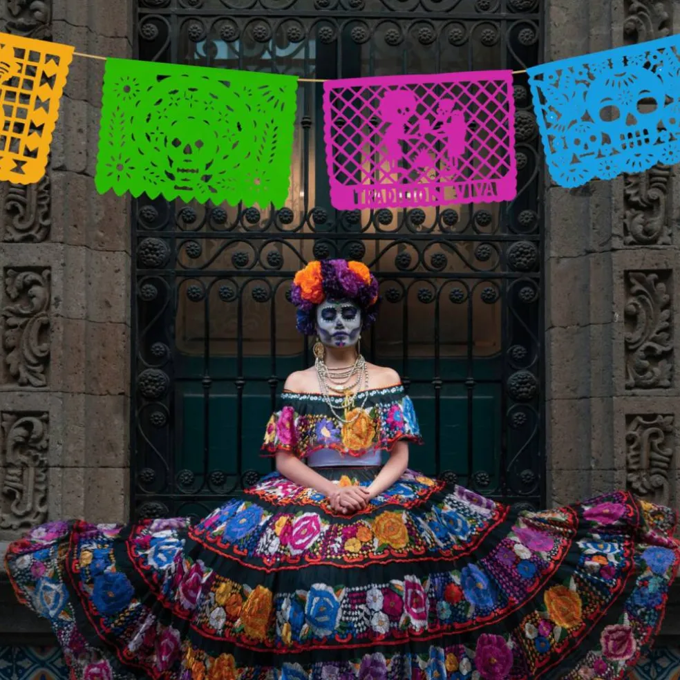 Day of the Dead Papel Picado - Paper (4 Pack), Exclusive Designs