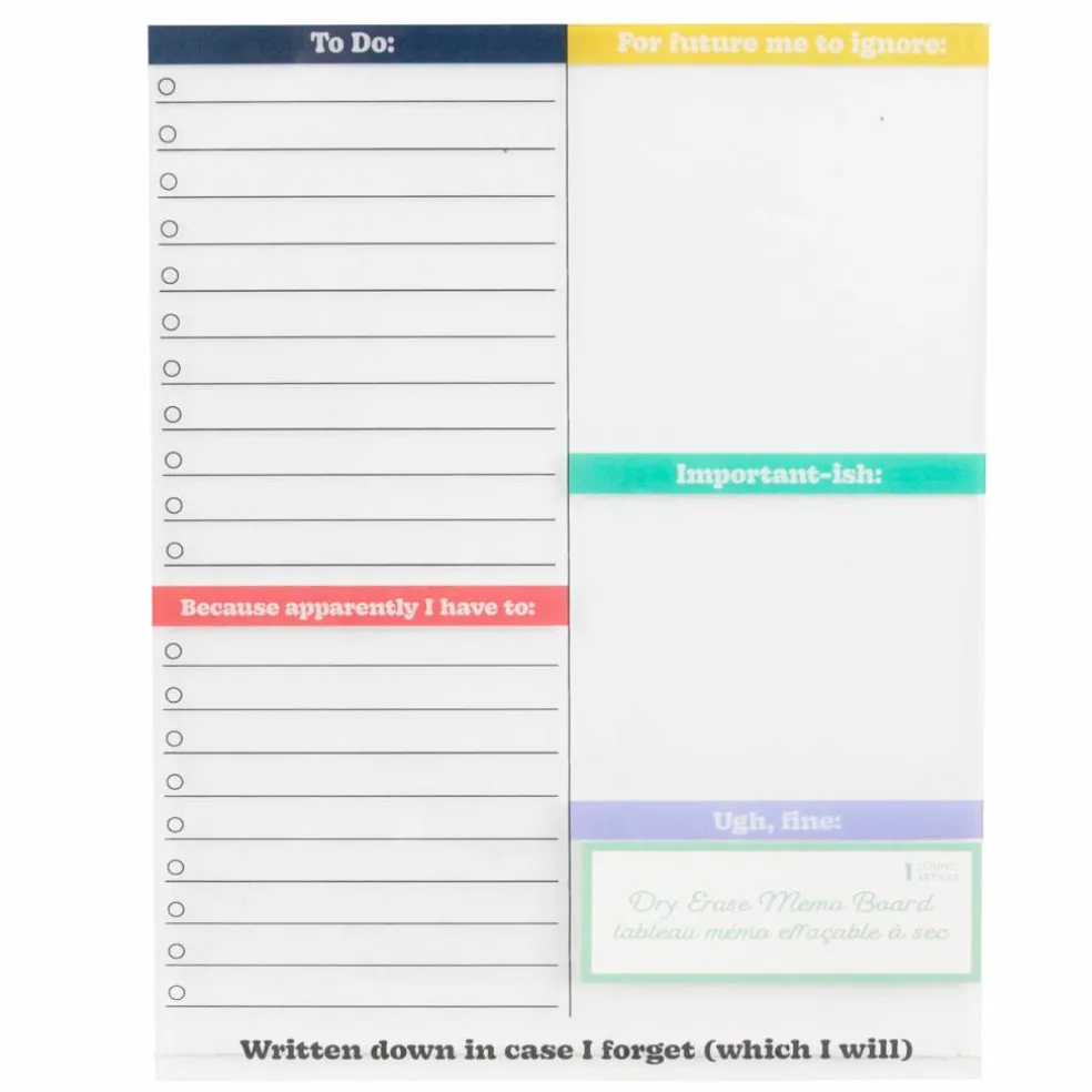 Days of the Week Dry-Erase Memo Board