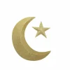 3D Crescent Moon and Star Hanging Decor