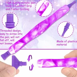 5D Diamond Painting Drill Pen, Rhinestone Gem Picker Tool Kit for Adults & Nail Art