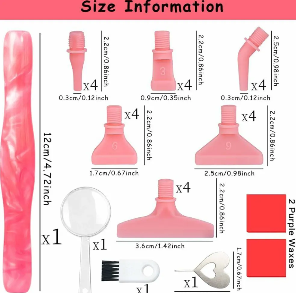 5D Diamond Painting Drill Pen, Rhinestone Gem Picker Tool Kit for Adults & Nail Art