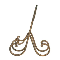 Deco 79 Metal Display Easel Scroll Tabletop Easel, Display Stand 5" x 8" x 9", Brown