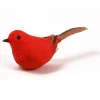 Decorative Bird Accent with Real Feathers 4"