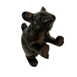 Decorative Bookends Set of 2 Cast Iron Animal Shelf Decor Brown Rustic