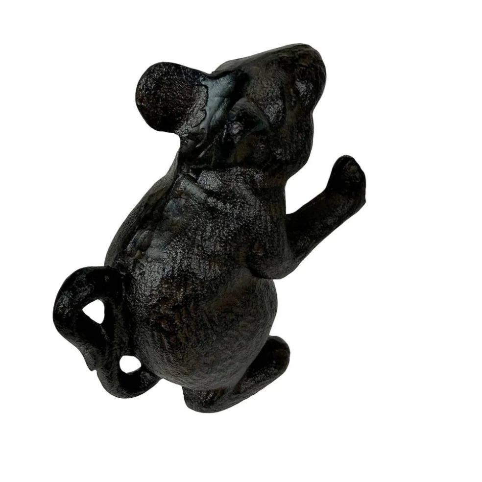Decorative Bookends Set of 2 Cast Iron Animal Shelf Decor Brown Rustic