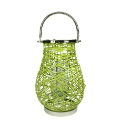 Decorative Woven Iron Pillar Candle Lantern