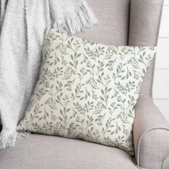 Delicate Floral Throw Pillow