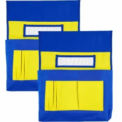 Dellosa® Education Chairback Buddy™ Blue and Yellow Pocket Chart, 2ct.