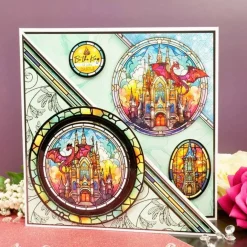 Deluxe Craft Pad - Stained Glass Mystical Worlds