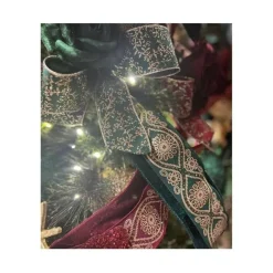2.5" Deluxe Wavy Floral Ribbon: Hunt Green (10 Yards)
