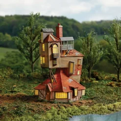 Department 56 Harry Potter Village The Burrow Lit Village Building 9in H