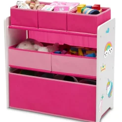 Design and Store Pink 6 Bin Toy Organizer