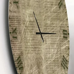Designart 'Antique Old Paper Style Farmhouse Wall Clock