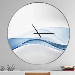 Designart '3D Wave Of Water Splash Modern Wall Clock