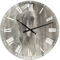 Designart 'Farmhouse Horse Farmhouse Wall Clock