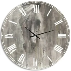 Designart 'Farmhouse Horse Farmhouse Wall Clock