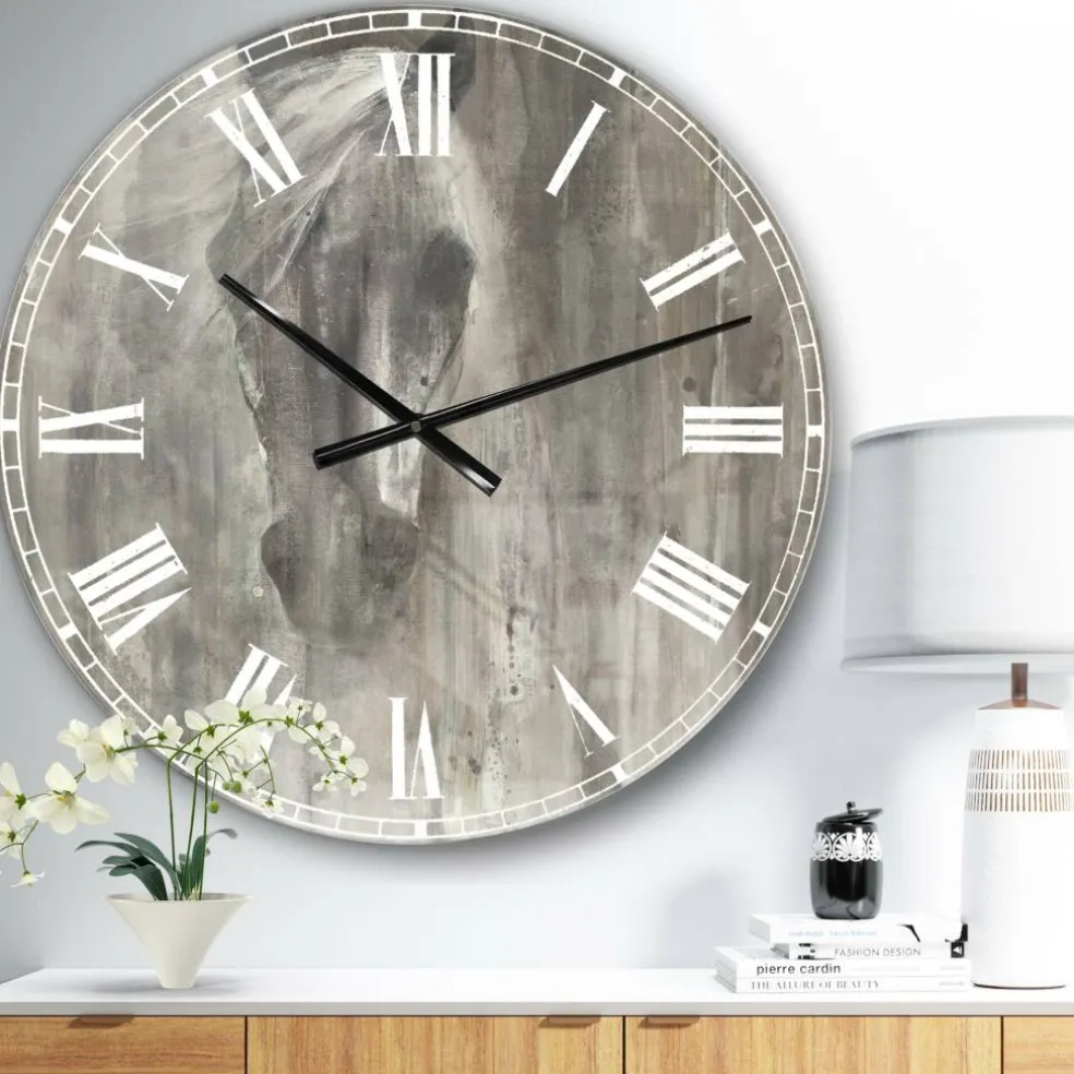 Designart 'Farmhouse Horse Farmhouse Wall Clock