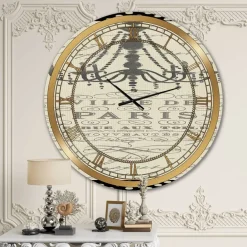 Designart French Chandeliers Couture I Glam Wall Clock