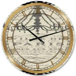 Designart French Chandeliers Couture I Glam Wall Clock