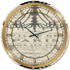 Designart French Chandeliers Couture I Glam Wall Clock