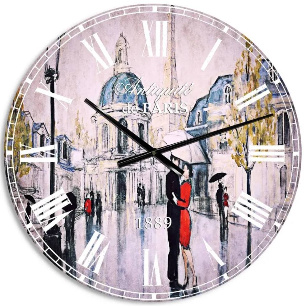 Designart 'Potted Cactus On Pink Geometrical Pattern Traditional Wall Clock