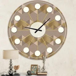 Designart 'Retro Square Design Vi Mid-Century Modern Wall Clock