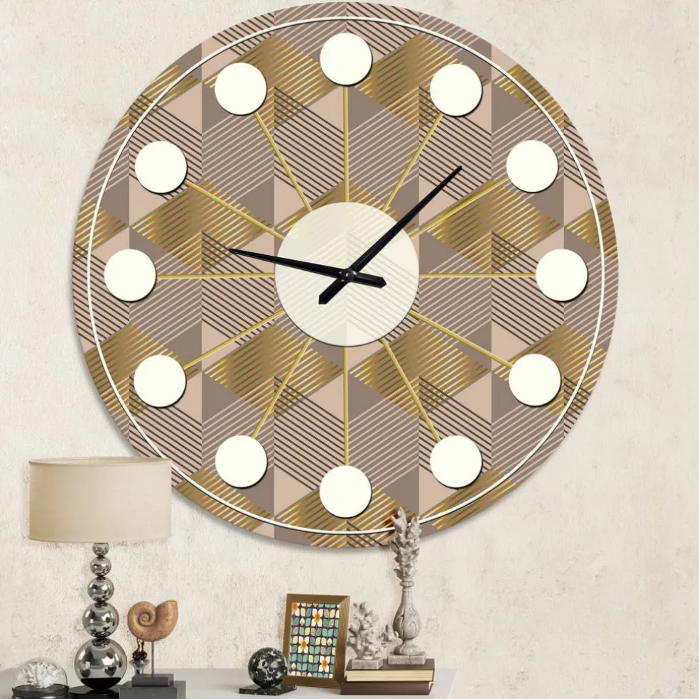 Designart 'Retro Square Design Vi Mid-Century Modern Wall Clock