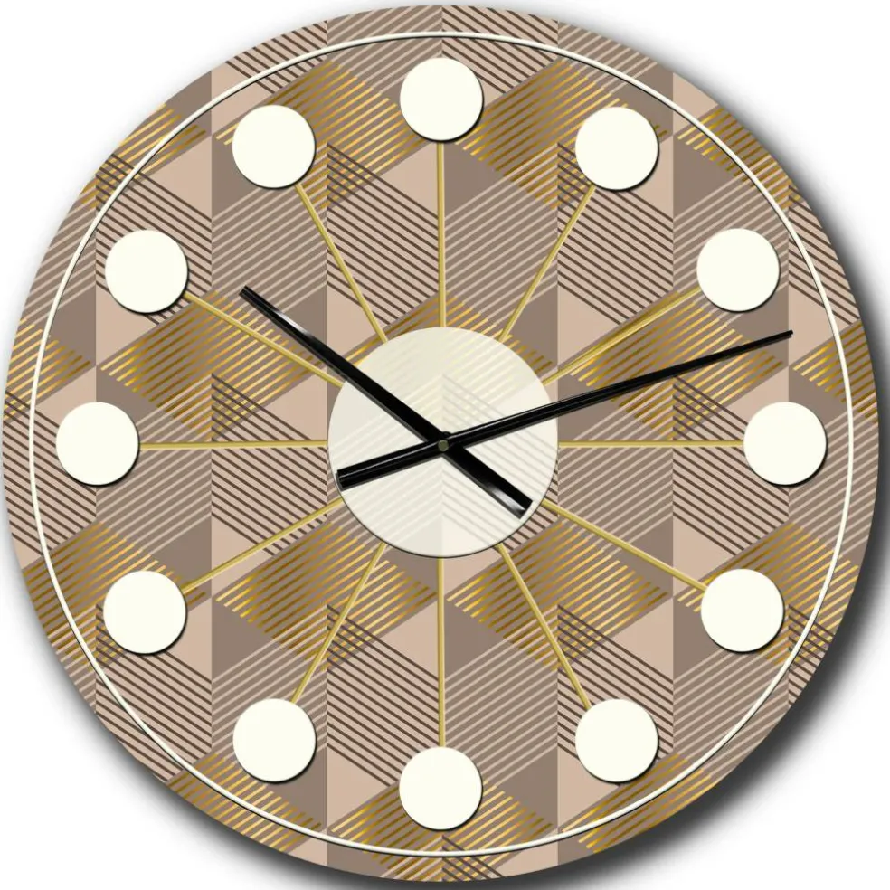 Designart 'Retro Square Design Vi Mid-Century Modern Wall Clock