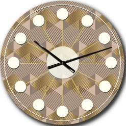 Designart 'Retro Square Design Vi Mid-Century Modern Wall Clock
