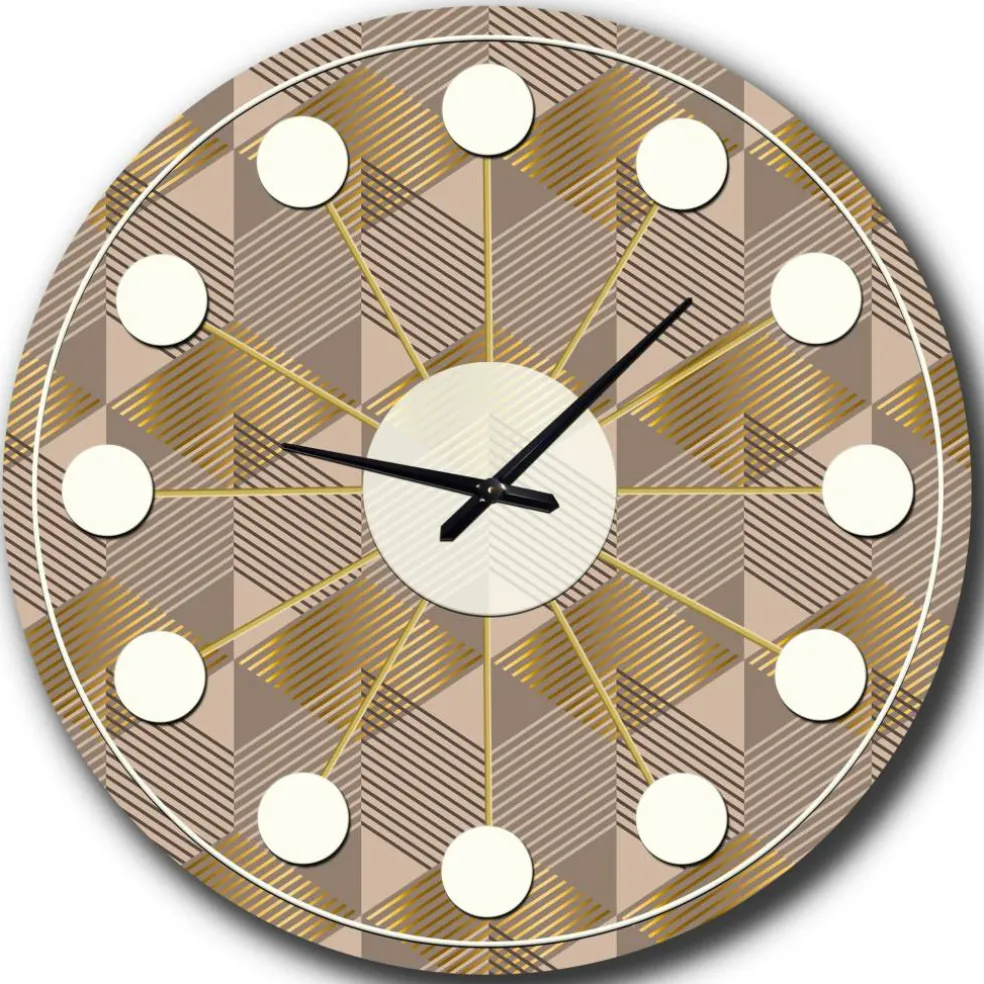 Designart 'Retro Square Design Vi Mid-Century Modern Wall Clock