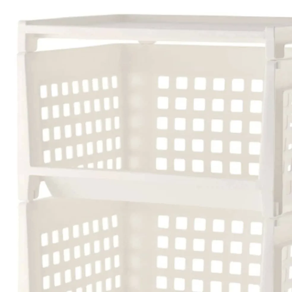 Design Ideas® 3-Tier Basket Shelf Rolling Cart