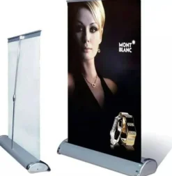 Desktop Mini Retractable Roll Up Banner Stand 8.5