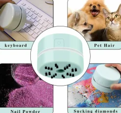 Diamond Accessories Tools, Diamond Tools for Diamonds, Desk Accessories Vacuum Cleaner Mini, Green Hand-Held Vacuum Cleaner