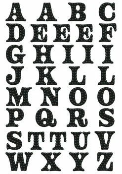 Diamond Dotz® Black Alphabet Sampler Iron-On 'n' Dot Kit