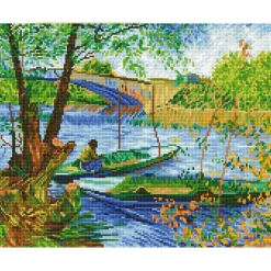 Diamond DotzĀ® Fishing in Spring (Van Gogh) Diamond Painting Kit