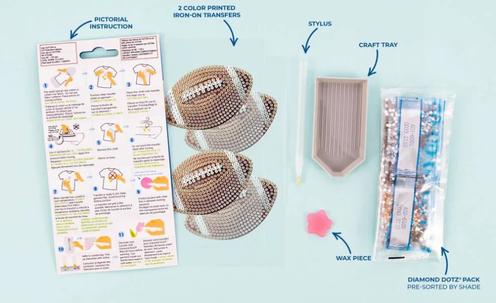 Diamond Dotz® Football Iron-On 'n' Dot Kit
