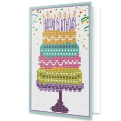 Diamond Dotz® Happy Birthday Cake Diamond Painting Greeting Card Kit