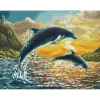 Diamond Dotz® Intermediate Dolphin Sunset Diamond Painting Kit