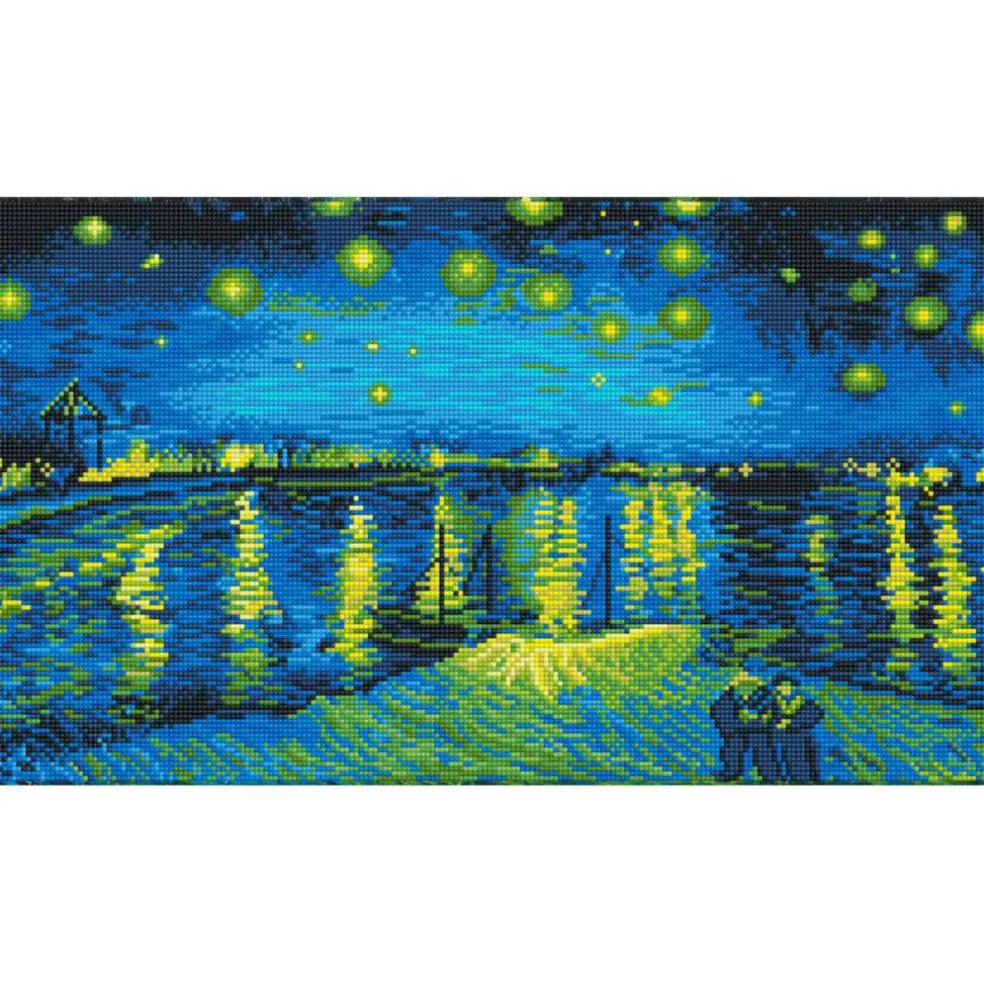 Diamond Dotz® Intermediate Starry Night Over the Rhone Diamond Art Painting Kit