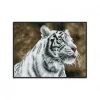 Diamond Dotz® Intermediate Tiger Blanc Pre-Framed Diamond Painting Kit