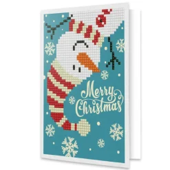 Diamond DotzĀ® Merry Christmas Snowman Diamond Painting Kit