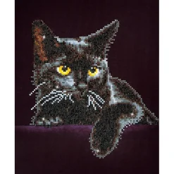 Diamond Dotz® Midnight Cat Diamond Painting Artwork Kit
