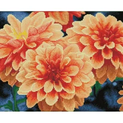 Diamond Dotz® Peach Dahlias Diamond Painting Artwork Kit