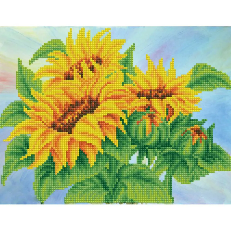 Diamond Dotz® Wistful Sunflowers Diamond Painting Kit