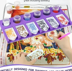 diamond painting accessories tray organizer for diamond art kits for adults diamond art accessories tools kits diamond art storage tray for glitter rhinestones diamond bead organizer tray